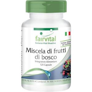 Fairvital | bacche Pur - 1 mese - VEGAN - dose elevata - 120 capsule - 8 bacche Spirulina