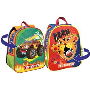 Mitama Zainetto Double Face, Monoscomparto, Tag porta nome, Per bambini e bambine, Scuola e asilo, Tempo libero