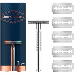 King C Gillette Rasoio Di Sicurezza + 5 Lame