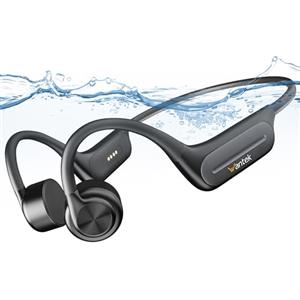 Wantek Cuffie Conduzione Ossea Bluetooth, Auricolari Open-Ear Wireless con Lettore MP3 32GB,IP68 Impermeabili,per Nuoto,Corsa,Ciclismo,Allenamento e Nuoto Auricolari Sportivi