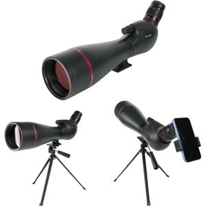 BOSTRON Cannocchiale da Punta 25-75x100, Telescopio Prisma BAK4 Ottica FMC HD Impermeabile, Treppiede Adattatore Smartphone Borsa Trasporto, per Tiro al Bersaglio Birdwatching Caccia Sport Aperto