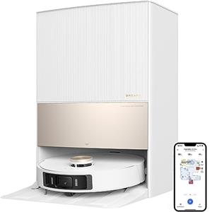 DREAME L20 Ultra Robot Aspirapolvere Lavapavimenti con Tecnologia MopExtend, Rimozione e Sollevamento dei moci, 7000 Pa, AI Action, Aspirapolvere Robot con Base Autopulente per Pavimenti e Tappeti