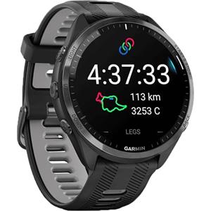 Garmin Forerunner 965 Smartwatch da corsa unisex, misura 47,2 mm, nero/grigio polvere