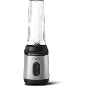 Philips Blend & Go Serie 3000 Mini Frullatore per frullati - 350W, Bicchiere 0,6L, Lame Rimovibili a 4 Stelle, 2 Velocità, Lavabile in Lavastoviglie, ProBlend, Compatto, Argento (HR2671/00)