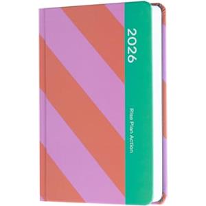 Grupo Erik Agenda Settimanale 2026 A6, Agendina Tascabile 2026 Lavoro Rise Plan Action : Carta ad Alto Spessore e Copertina Rigida │ Include Sticker (Dic. 2025 a Dic. 2026)