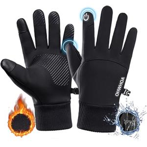 OHWHOA Guanti Invernali Antivento Termici Impermeabili per Uomo e Donna, Guanti da Caldi Sportivi con Touch Screen per Moto, Bici, Corsa, Guida, Sci, Snowboard, Alpinismo, Trekking