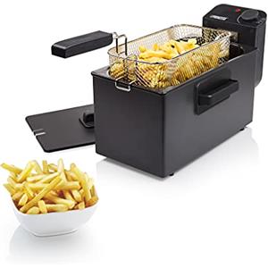 Princess Friggitrice 182727 Nero elettrica, 2000 W, 3 Litri, Acciaio