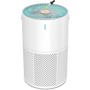 Mapille Purificatore d'Aria con Filtro HEPA,Depuratore aria,Purificatore aria,Air purifier,Sensore Intelligente,con Spugna Aromatica,per Camera Letto,Bagno,Soggiorno