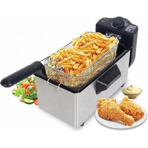 ROYALTY LINE, Friggitrice EFT2000L da 3 L 2000 W - Friggitrice elettrica con cestello da 15 L, timer preciso, tubo a riscaldamento rapido, facile da pulire, ideale per fritture gustose