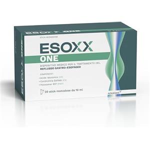 Alfasigma Esoxx One - Dispositivo medico per il reflusso gastroesofageo, 20 bustine stick da 10 ml con acido ialuronico
