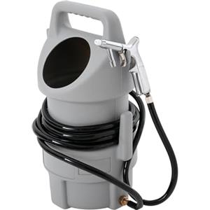 Fyssnn Sabbiatrice 50 LBS Sabbiatura Secchio Capacità Sabbiatrice mobile Grigio Sabbiatrice portatile Adatto per la sabbiatura e l'infiammazione di impianti di produzione macchine e attrezzature