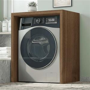 Liberoshopping Mobile Coprilavatrice in Legno Nobilitato - Salvaspazio, Facile da Montare, Per Lavatrice o Asciugatrice, Adatto per Bagno, Lavanderia e Soggiorno - 79x91x65 cm (Noce)