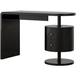 Vicco Scrivania Lara, 120 x 50 cm, Nero lucido, con 2 cassetti per un elegante home office
