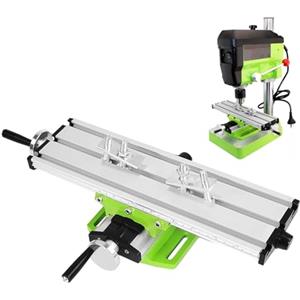 Generico Tavola Di Lavoro Per Fresatura | Banco di Precisione con Assi XY Regolabili,Tavolo di Lavoro Mini per Trapano da Banco - Per Taglio Foratura Fresatura Legno Metalli Saldatura Fabbricazione Intaglio