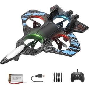 YEOOIYCW Aereo telecomandato, 2,4 GHz, aereo RC con LED, radiocomandato per bambini, aliante volante giocattolo per bambini, adulti, compleanni, Natale, feste, regali, facile da pilotare per bambini