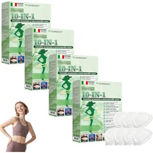 Fummy GLORENDA Moringa 10-in-1 Advanced Nano Microneedle Patch, Professionale Cerotto Nano Micronago Patch, GLORENDA Moringa Patch, Per Pancia Di Birra, Secchi, Vita Addominale Grasso (4 Scatola)