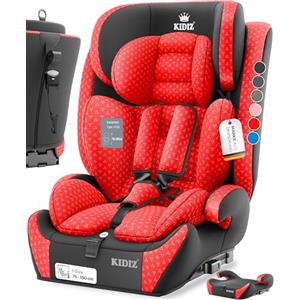 KIDIZ Seggiolino auto Triangle Premium per bambini con Isofix, seggiolino auto | 9 kg - 36 kg 1 - 12 anni | gruppo 1/2/3 | universale | omologato secondo ECE R129/03