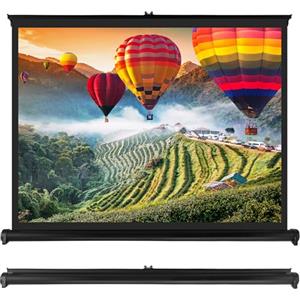 Pyle Telo Proiettore Portatile 127 cm, Schermo per Proiettore da Pavimento con Treppiede, Design Pieghevole e Avvolgibile, Montaggio Rapido per Casa, Home Theater, Eventi e Ufficio, Bianco