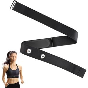 Hugwish Fascia cardio Elastica Regolabile (75 cm a 105 cm) per Bluetooth ANT+ Cardiofrequenzimetro per Garmin, Wahoo, Polar H10 H9 H7, Coospo,Magene, Bryton,LIVLOV, Sensori di distanza da 45 mm (1)