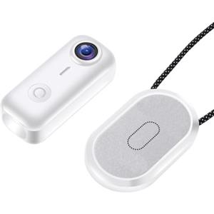 Aetluxery Action Camera magnetica portatile con streaming WiFi 2K, grandangolo di 120°, robusto materiale ABS per sport all'aria aperta e sicurezza in bicicletta, nero (bianco)