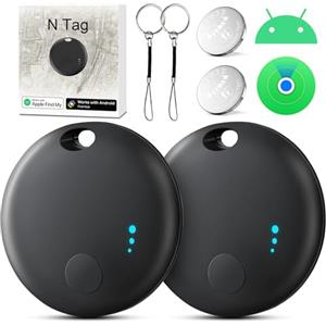 LocLynx Air Tracker Android, Apple e Android Smart Tracker Tag, Bluetooth Localizzatore Trova oggetti Compatibile con Apple e Google Funzioni Trova Dov'è, Localizzatore Chiavi per Borse, Bagagli, Zaini (Nero)