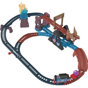 THOMAS & FRIENDS Fisher-Price - Il Trenino Thomas, Set Avventura nelle Grotte di Cristallo, con Trenino Thomas motorizzato e Ponte Mobile, 9 Pezzi e 2,5 Metri di Pista, Giocattolo per Bambini 3+ Anni, HMC28