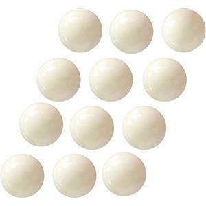 DOJA Barcelona | Palline Calcio Balilla in Resina 34mm Set 12 Pezzi Bianchi | Calciobalilla Professionali per Biliardino