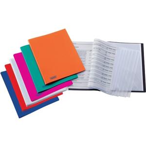 Favorit Portalistino Sviluppo 22x30 cm - 40 Buste Fisse in Polipropilene con Copertina Flessibile e Finitura Buccia d'Arancia - Nero