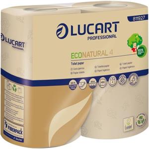 Lucart Carta igienica Lucart Eco Natural - 2 veli - Ø 12,5 cm x 44 m - 400 fogli (conf. 4)