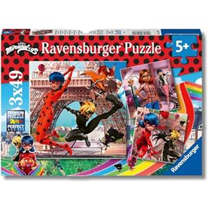 Ravensburger - Puzzles Miraculous Confezioni Da 3 | Puzzle Bambini 5 Anni O Più | Regalo Bimba 5 Anni 3 X 49 Pezzi | Puzzle Bambini 21 X 21 Cm | Puzzles Perfetti Ravensburger