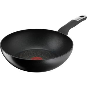 Lagostina Intensive Pro, Wok Antiaderente 28 cm, Rivestimento Titanio Antigraffio, Cottura Rapida e Uniforme, Tecnologia Thermo-Signal, Wok Adatto a Tutte le Fonti di Calore Inclusa Induzione