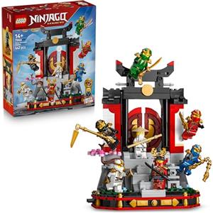 LEGO NINJAGO Display Personaggi Ninja - 15° Anniversario - Kit di Modellismo con Porta del Monastero, 8 Minifigure da Collezione e Spade - Regalo per Bambini, Ragazzi e Fan Adulti da 14 Anni - 71866