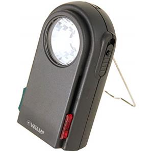 Velamp Chemin de Fer - Torcia LED da Tasca Piatta - 3 LED, Filtri Rosso e Verde, Pulsante Morse, Clip Supporto in Metallo - Ideale per Caccia, Trekking, Emergenze