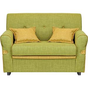 Totò Piccinni Divano 2 Posti in tessuto con Cuscini Imbottito, con Braccioli (Verde)