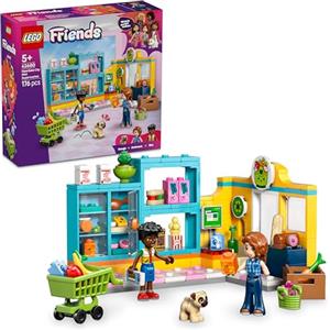 LEGO Friends Minimarket di Heartlake City - Negozio Giocattolo con 2 Mini Bamboline, Cane, Registratore di Cassa, Accessori e Cibo - Regalo di Compleanno per Bambine da 5 Anni in su - 42680