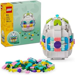 LEGO Uovo di Pasqua Decorativo - Regalo di Pasqua per Bambine e Bambini da 9 Anni - Decorazione Pasquale Giocattolo con Elementi Colorati come Cuori Dorati e Pietre Preziose - Arte e Mestieri - 40816