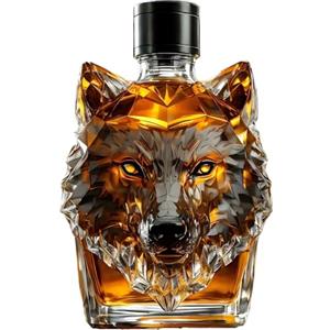 Wpsagek Bottiglia di whisky con, divertente bottiglia di whisky, decanter in per uomini, papà, marito, trasparente