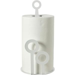Arti & Mestieri Porta Rotoli da Cucina Bollicine in Ferro Bianco Marmo - Design Unico 30x15 cm