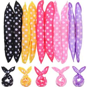 Classicseali 10 bigodini per cuscini in schiuma, strumento per lo styling, 20,3 x 3,6 cm, in schiuma flessibile per capelli lunghi, corti, spessi e sottili (5 colori)