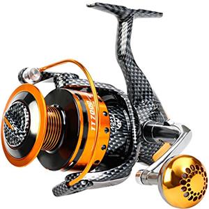 Sougayilang - mulinello da pesca 12+1 BB, mulinello leggero e comodo, in potente fibra di carbonio, per pesca in acqua dolce e salata, TT1000