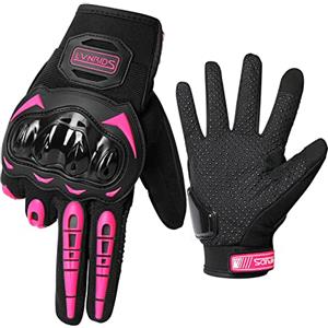 LVNRIDS Guanti da Moto Rosa XL, Touchscreen sulle Dita, Guanti Donna Uomo per Corse in Motocicletta, Guanti per Motocross, Campeggio, Ciclismo e Arrampicata