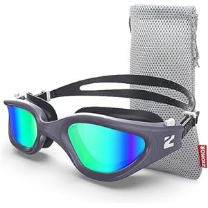 ZIONOR Occhiali da nuoto occhialini da nuoto, Anti-appannamento Anti-perdite con Protezione UV Visione chiara Facile da regolare Con Ponte Nasale Morbido per Uomo Donna Adulti e Adolescenti
