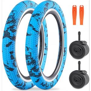 ZUKKA Confezione da 2 pneumatici per bicicletta 30TPI da 20 pollici pneumatici 20 x 2,10 copertone 56-406 Plus confezione da 2 camere d'aria da 20 pollici 20x1,75/2,125 AV35mm per bicicletta per