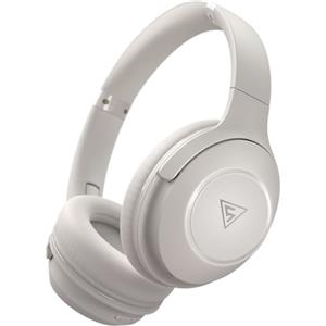 DOQAUS Cuffie Wireless Bluetooth,70 Ore Di Riproduzione, 3 EQ Modalità di Suono,Cuffie Senza Fili Stereo HiFi Over Ear con Microfono, per Viaggio/Telefono/PC (Grigio Chiaro)