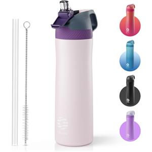 Fjbottle Borraccia Termica con cannuccia Sportiva 550ml/710ml, Senza Perdite e BPA - Bottiglia Termica Palestra per Bambini, Scuola, Campeggio, Yoga