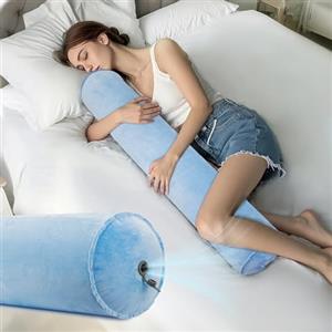 ONTYZZ Cuscino Corpo Gonfiabile Cuscino Lungo Adulti Bambini Cuscino Rotondo Bolster per Dormire Abbraccio Indietro Collo Supporto Dormiglione Laterale Cuscino Coccole