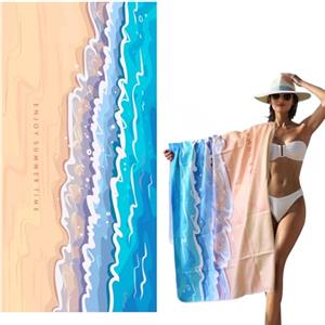 KUIRUNRX® Telo mare Microfibra, Telo da Bagno Asciugamano da Spiaggia, 160 x 80 cm Teli da Mare asciugamano da Bagno per Viaggio di Laurea Compleanno Doccia Nuoto