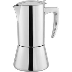 VIA CREMA MOKA STAINLESS Steel - 4/6 CUP Espresso Jug [200/300 ml] (4 tazze/200 ML)