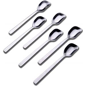 GoGeiLi cucchiaio da yogurt, cucchiaio da gelato in acciaio inox, cucchiaio da frutta, cucchiaio da dessert, 6,4 pollici, set di 6 pezzi