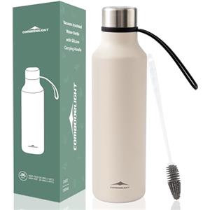Combo Delight Thermos 580 ml - Borraccia isolata in acciaio inox con manici per bevande calde e fredde, leggera, a prova di perdite e con spazzola per la pulizia, ideale per viaggi, fitness, ufficio